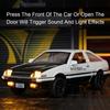 1:30 AE86 Vintage Car Toy Models Metal Diecast Miniature Cars 4 Doors Opened Sound Light Pull Back Simulation Vehicles Kid Gifts