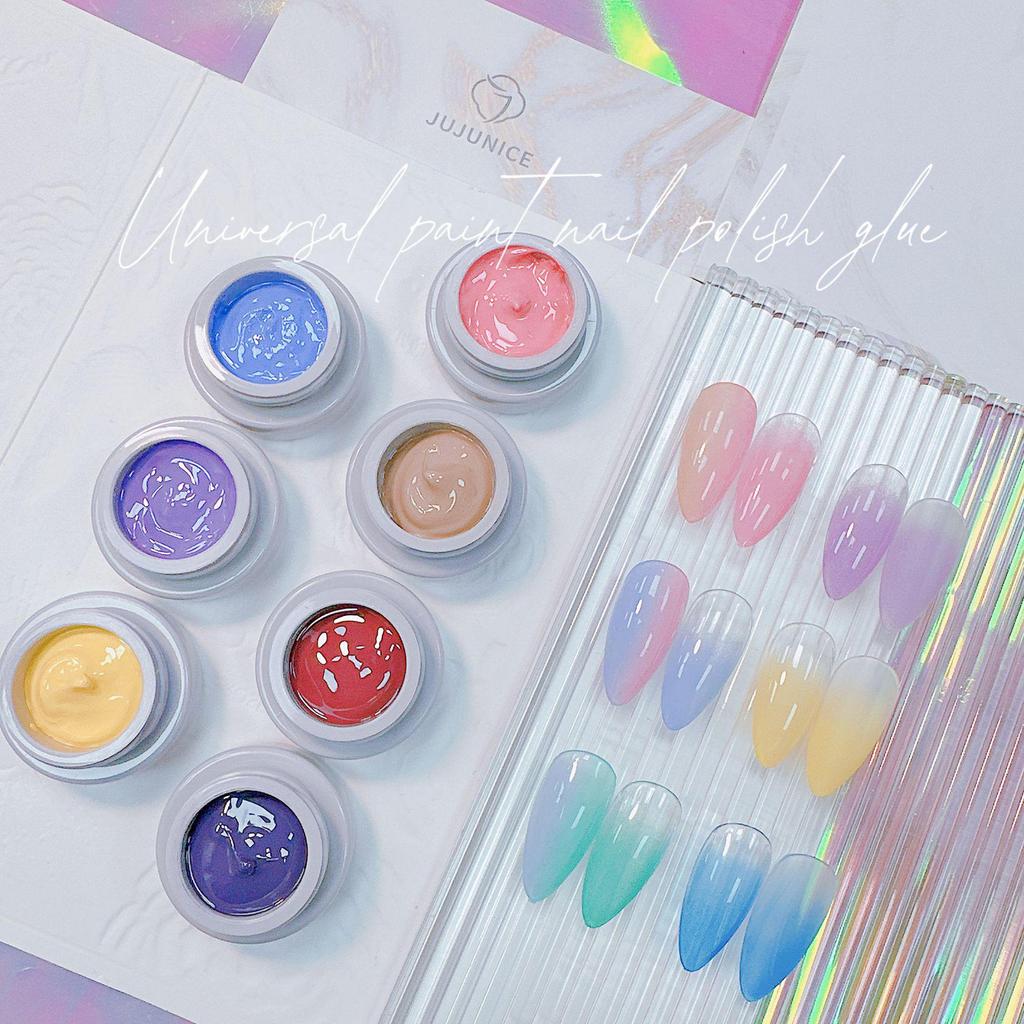 No-Wash High Saturation Gradient Gel Polish for Thick Color Painting & Powder Printing