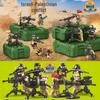 SWAT Assault Team Minifigure Set: Military Building Blocks Compatible with LEGO - Includes Soldiers, Weapons, and Sand Table for Kids.