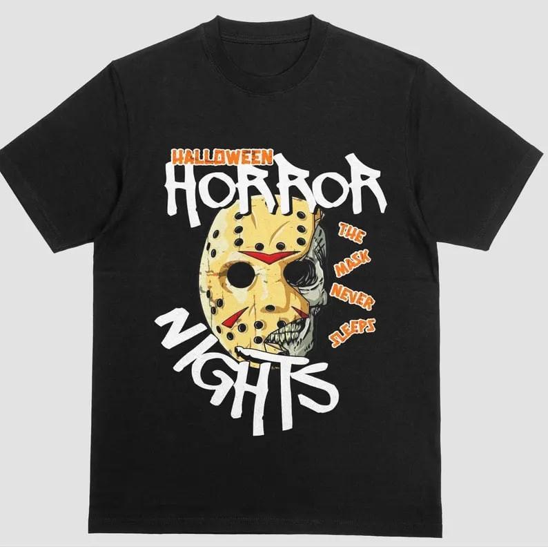 Jason Voor.hees Halloween Horror Shir The Mask Never Sleeps Graphic XL
