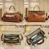 Full Grain Tree Lamb Cowhide Multi Layered Women's Handbag High-end Hardware Lock Genuine Leather Crossbody Bag