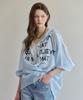 MAXZA Lettering Sheer Loose Fit Hoodie