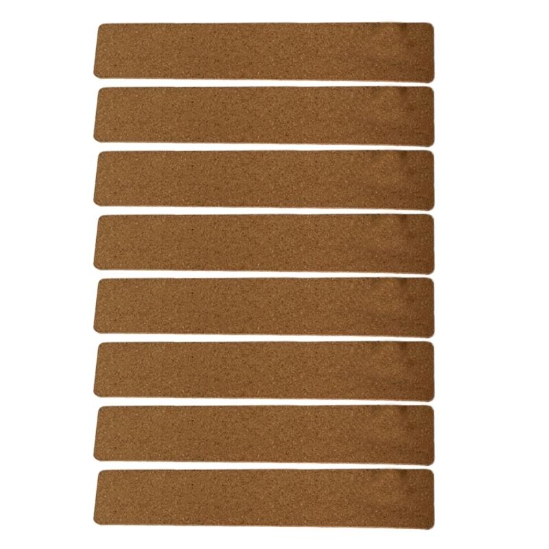 8Pcs Self Adhesive Corkboards for Wall, Long Cork Board Strips Frameless Cork Board Strips for Kitchen Office Display