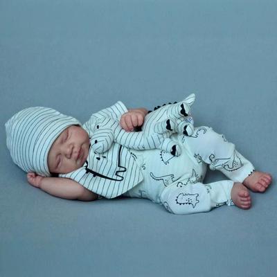 19 Inch Lifelike Rebirth Baby Dolls Pascale Soft Touch Cotton Body Newborn Babies Doll Cute Sleeping Simulation Doll Children Accompanying Growth Toys