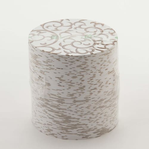 Endo Shoji TKG Paper Coasters, Brown, Arabesque Pattern (Pack of 100), Round, 90mm Diameter, 1mm Thick, a Must-Have for Evening Drinks, Commercial Use