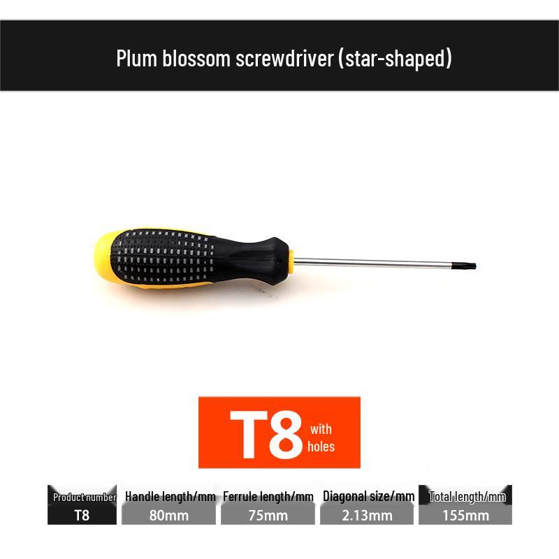 Star-Shaped Plum Blossom Hex Screwdriver Set with Hollow T6-T30