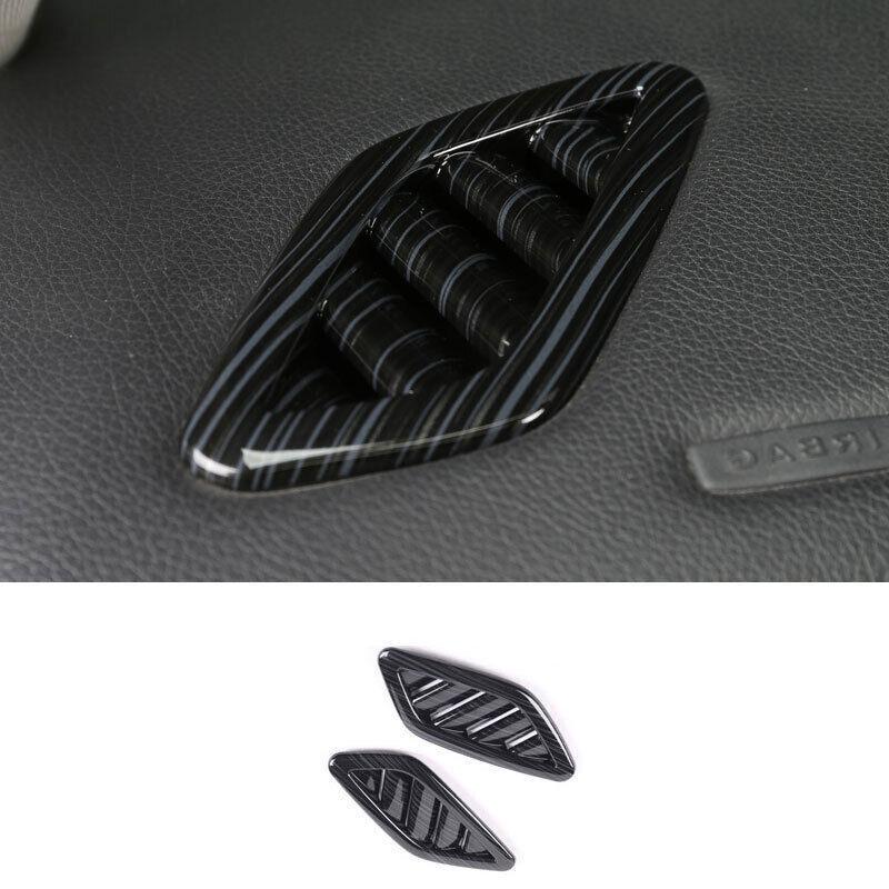 Bright Black Dashboard Side Vent Overlay Cover 2X For Benz GLA CLA ABS 2013-
