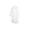 Oversized Logo Print Mid-Length Long Sleeve Hooded Jacket Women Jackets White FN2844-133