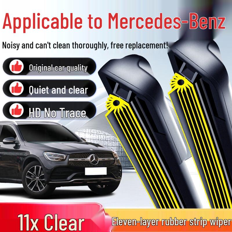 

Frameless Silent Wiper Rubber Strip for Mercedes-Benz E300L/C260L E-Class/C-Class GLA200/GLC200 1 pair - Mercedes E-Class 2017-2019 E320