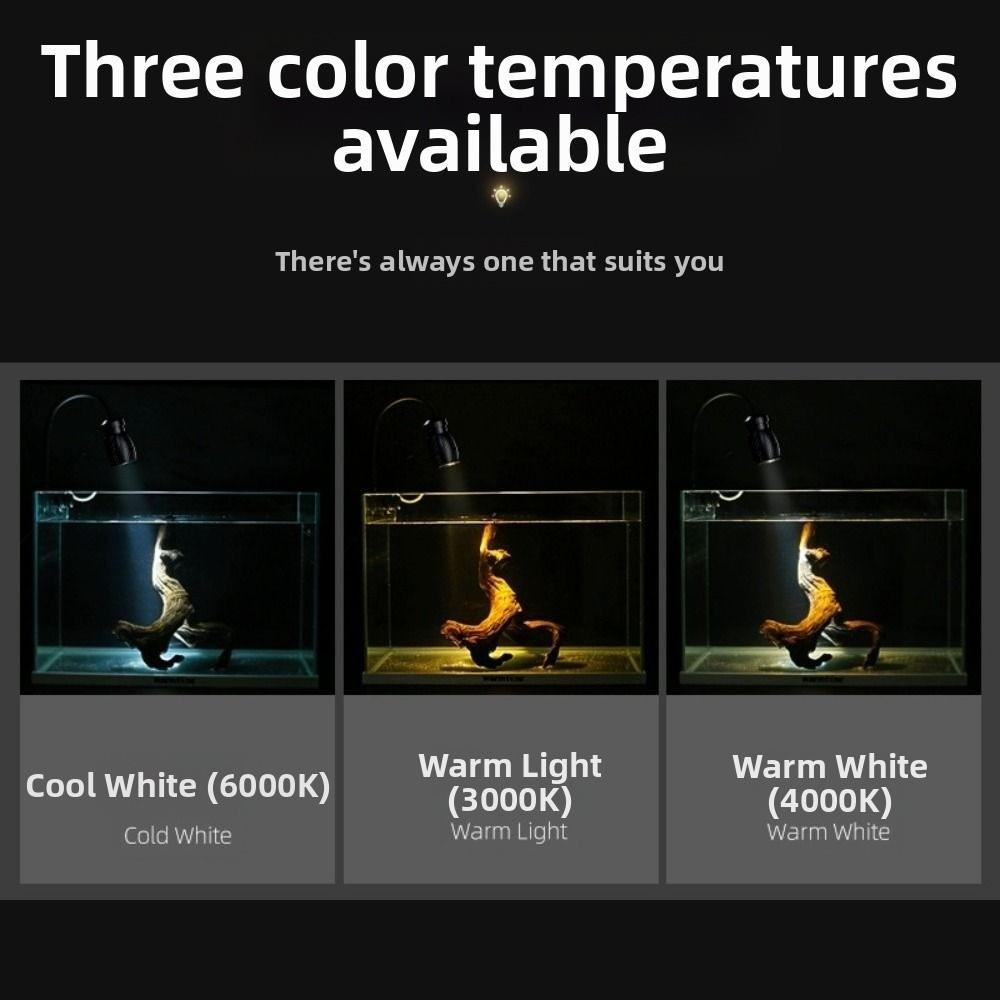 Adjustable Zoom Mini Clip-on Aquarium Lamp Adjustable Focus Spotlight Aquarium Accessories