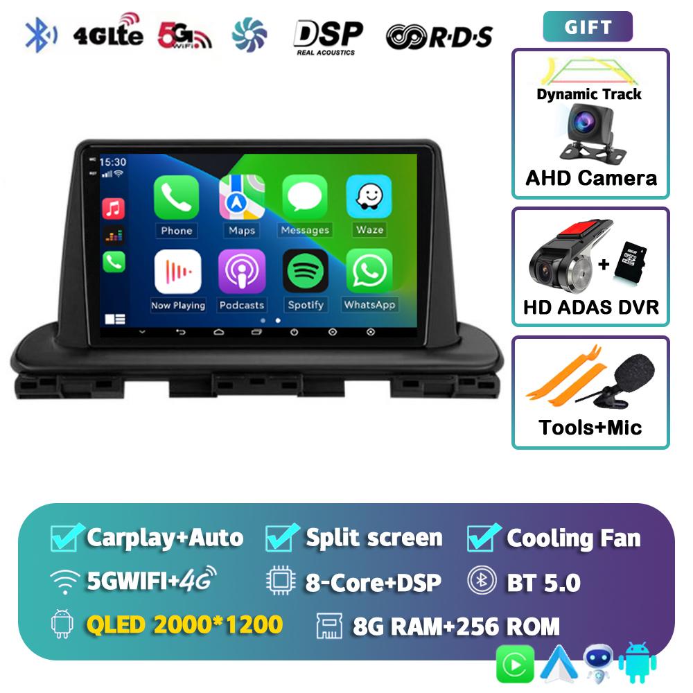 Android 14 Carplay Auto Car Radio For Kia Cerato 4 IV 2018 2019 2020 2021 Multimedia Video Player GPS Navigation DSP Stereo WIFI