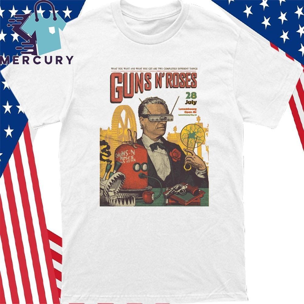 

Guns N’ Roses July 28, 2025 Luxembourg Open Air Shirt Unisex T-Shirt XXL