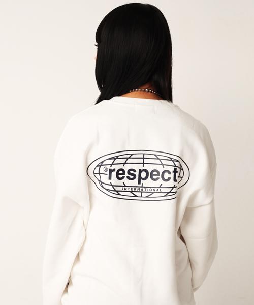Свитшот Respect с логотипом Respect на спине (белый) White/L