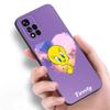Yellow Cartoon Bird Black Silicone Phone Case For Xiaomi POCO X3 X4 NFC F4 GT F5 F6 M3 M4 M6 X5 X6 Pro 5G M5 C55 C65