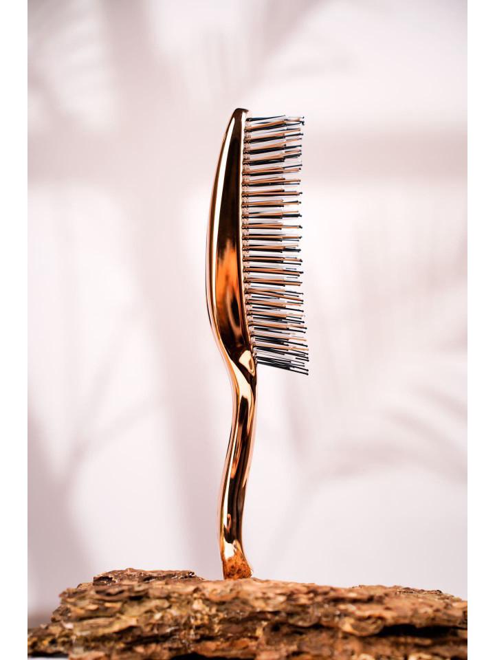 Electroplated Scalp Massage Comb: Anti-static, Wet & Dry Use, Portable Cleaning Comb