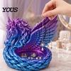 Ring Holder Tray 3D Printed Pegasus Jewelry Organizer Bowl, Winged Horse Trinket Tray, Elegant Knight Style Sculpture Desktop Storage Dish for