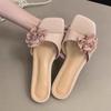 Fashion Flower Women Slippers Flats Casual Shoes Dress Woman Sandals 2025 Summer Beach Flip Flops New Fashion Cozy Sandalias De Mujer