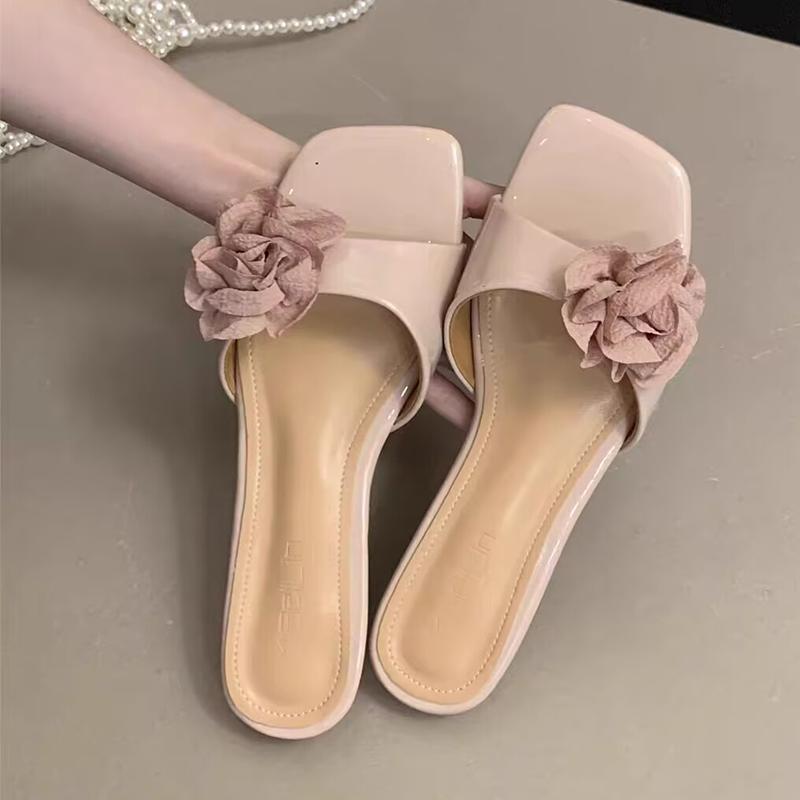 Fashion Flower Women Slippers Flats Casual Shoes Dress Woman Sandals 2025 Summer Beach Flip Flops New Fashion Cozy Sandalias De Mujer
