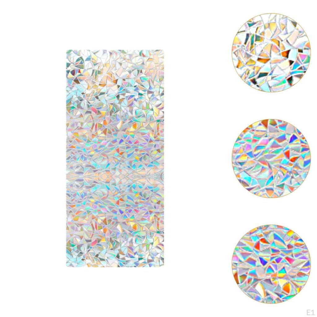 Window Privacy Film Sticker Easy To Apply Rainbow Effect Unique Static Cling Decorative Decal