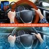 Leather Steering Wheel Cover Fast Heating Adapt Fit Car Steering Wheel Cover Against Slip Soft Fabric for Vehicle