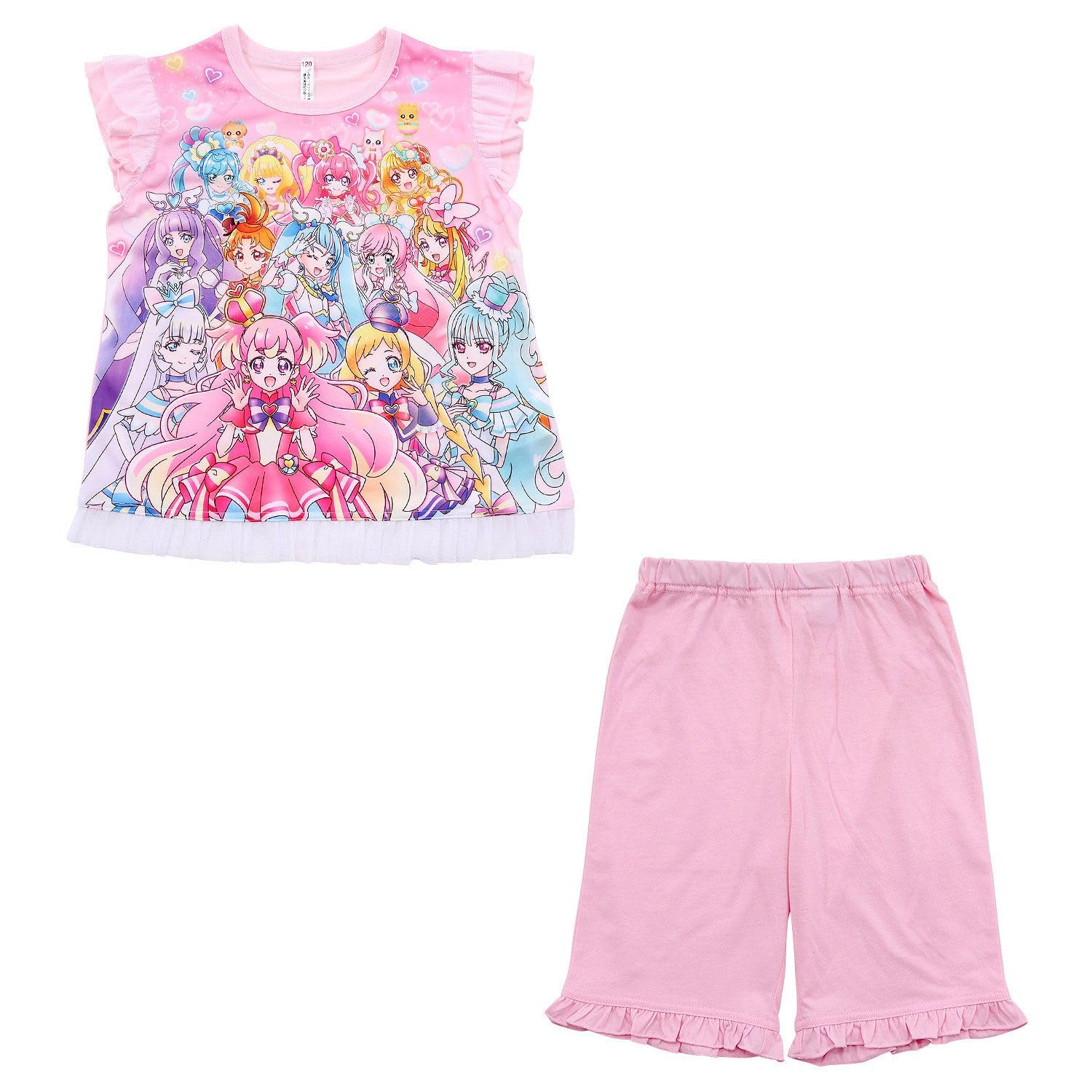 

PreCure All Stars Отважный Светящийся Короткий Топ и Низ 562 [Bandai] Пижама для Девочек, Рукава, Комплект,