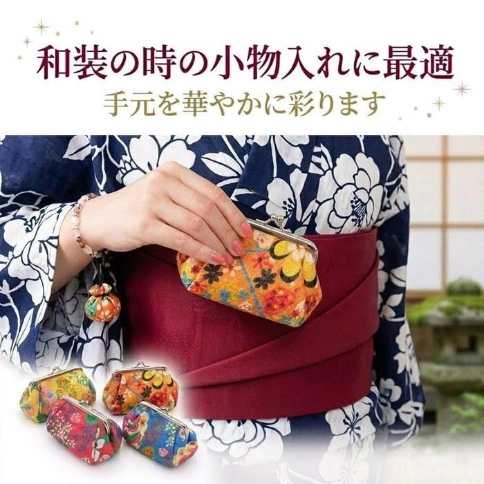 Schicksal. Gamaguchi Pouch Small Coin Purse Mini Wallet, Orange