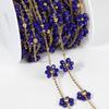 1Meter Multi Styles Stainless Steel Colorful Flower Satellite Beaded Chains for Jewelry Making DIY Necklace Bracelet Accessories