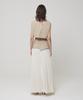Meuameu Origami Crop Layered Chiffon Long Skirt