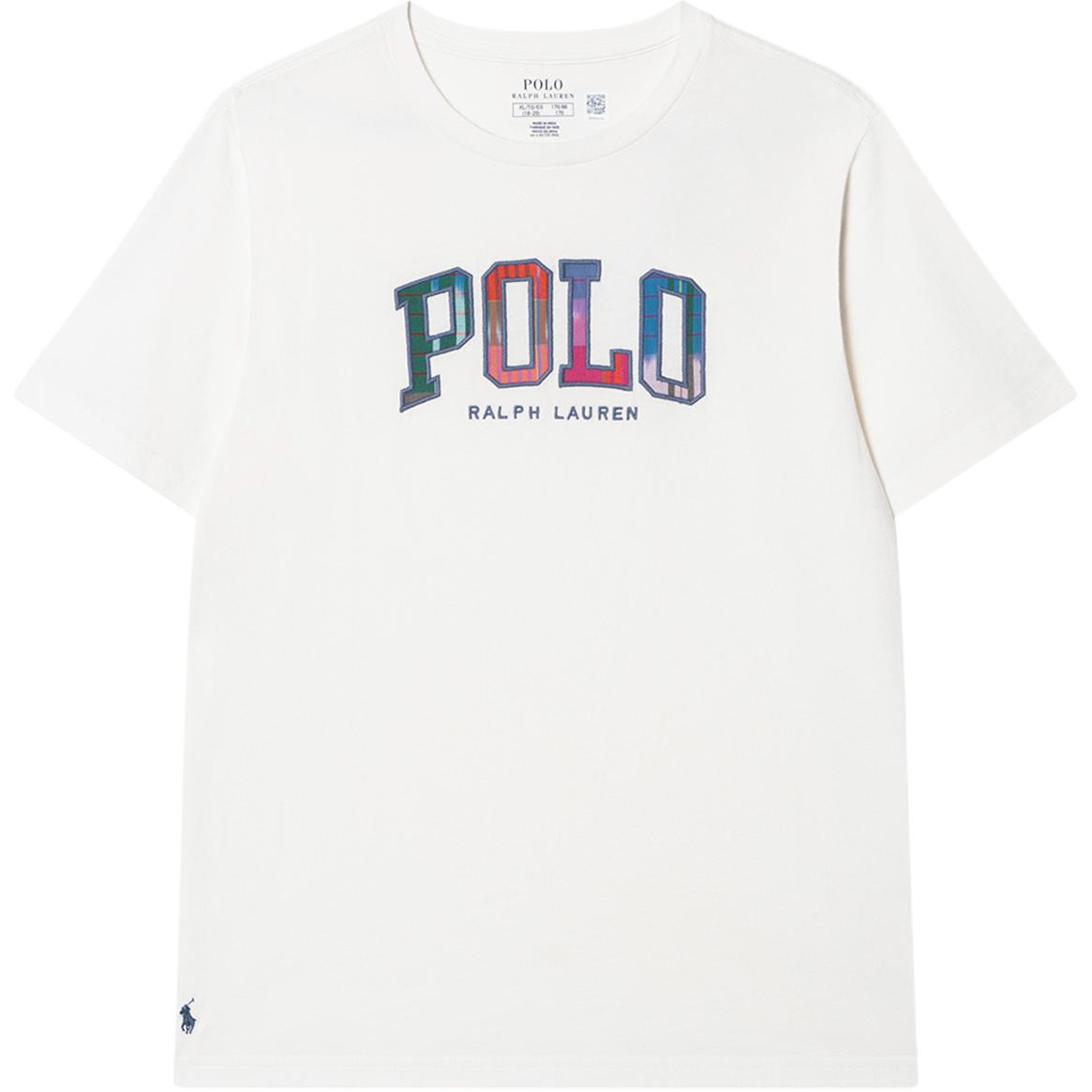

Polo Ralph Lauren SS25 Футболка с круглым вырезом, вышивкой логотипа и короткими рукавами, детские топы, белый 323966143-002 XL