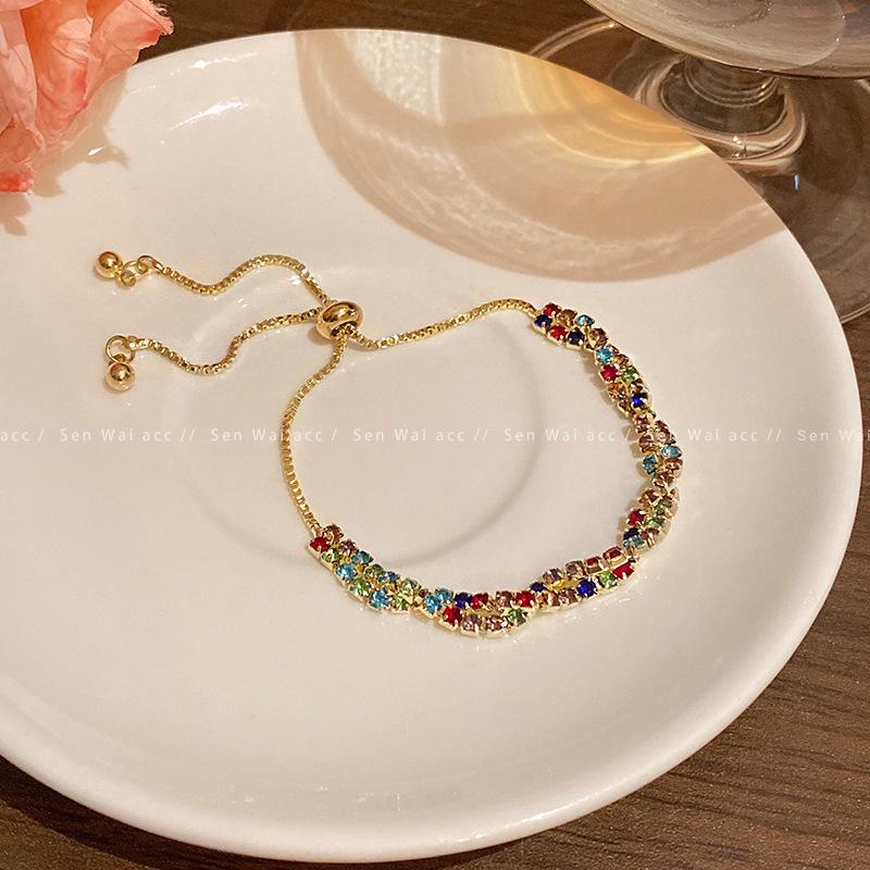 Korean Retro Pearl Titanium Steel Women's Bracelet - High-End Ins Style Beaded Bangle for Couples