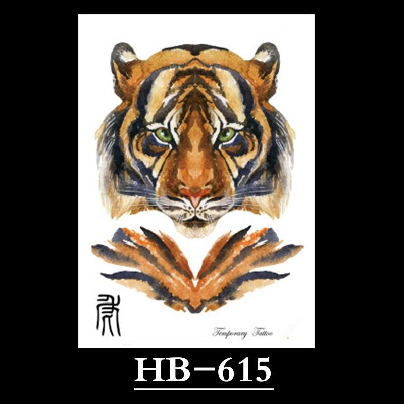 Animal Tattoo Sticker, Liger Tattoo Sticker, Half Arm Waterproof Tattoo Sticker, Large Picture Temporary Sticker Tattoo