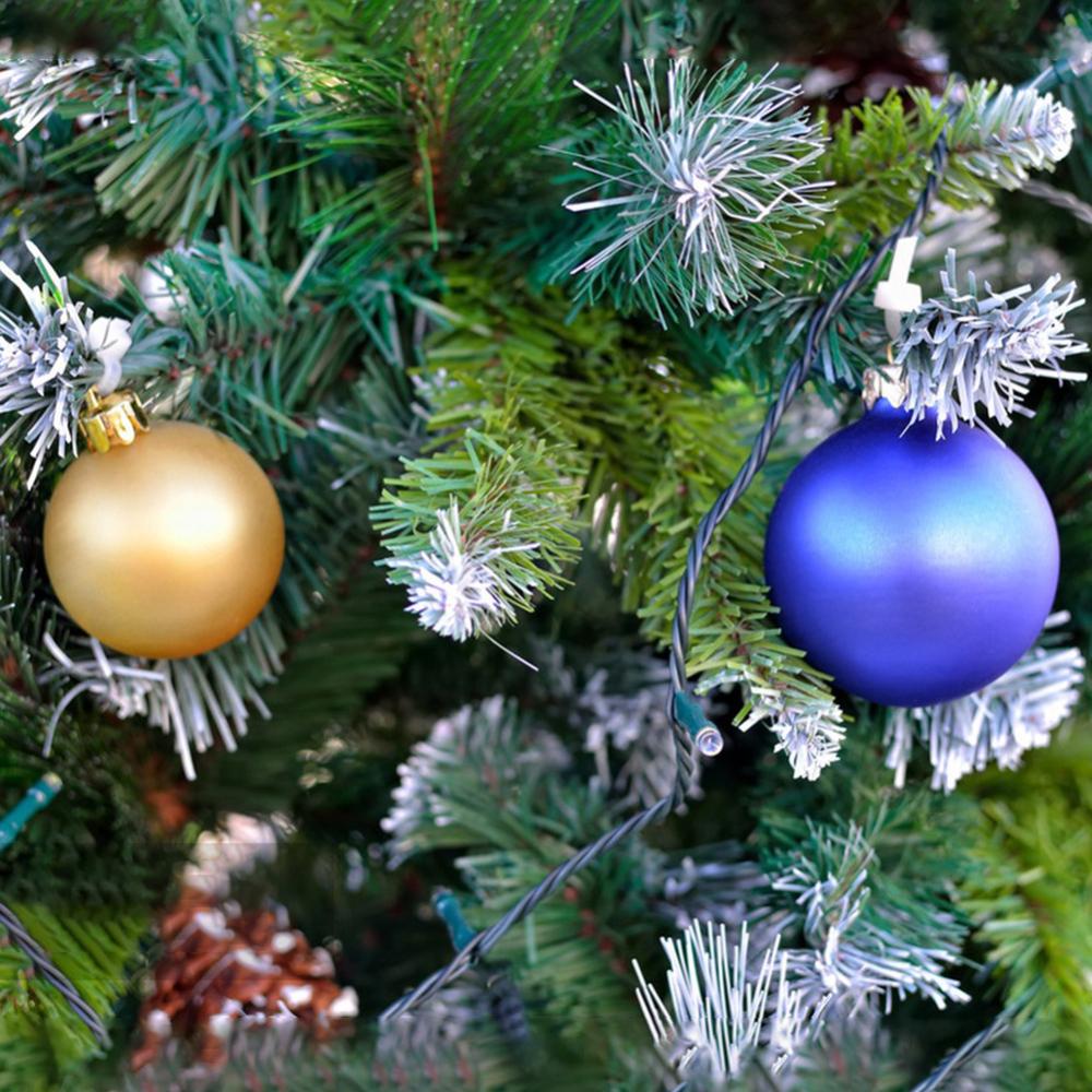 Weihnachtsbaumdekoration 4cm Kunststoff Galvanisierte Kugel Hängender Anhänger 36 Stück Farbige Runde Kugel Weihnachtsbaum Haus Party Zubehör