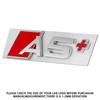 1PC 3D Aluminum Car Rear Trunk Logo Tail Badge Sticker Decal For AUDI A3 A4 A5 A6 A7 A8 A3+ A4+ A5+ A6+ A7+ A8+  Letters Emblem
