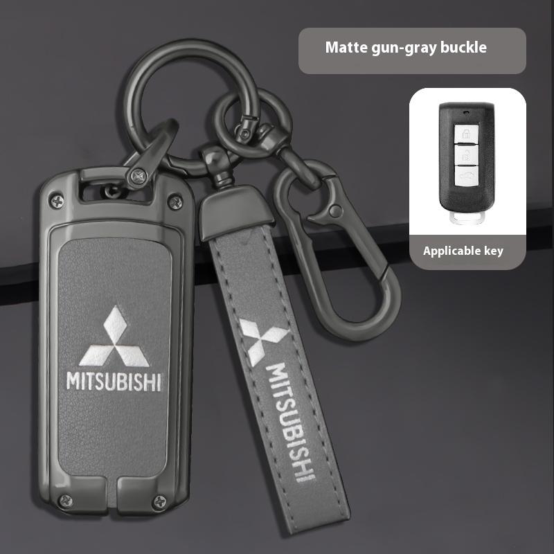 Car Zinc Alloy Key Case Bag Metal Key Shell For Mitsubishi Outlander Pajero L200 Triton Colt Lancer Ex Evolution X Ralliart Asx