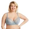 Women's Plus Size Lace Push-Up Bra with Underwire and Side Support