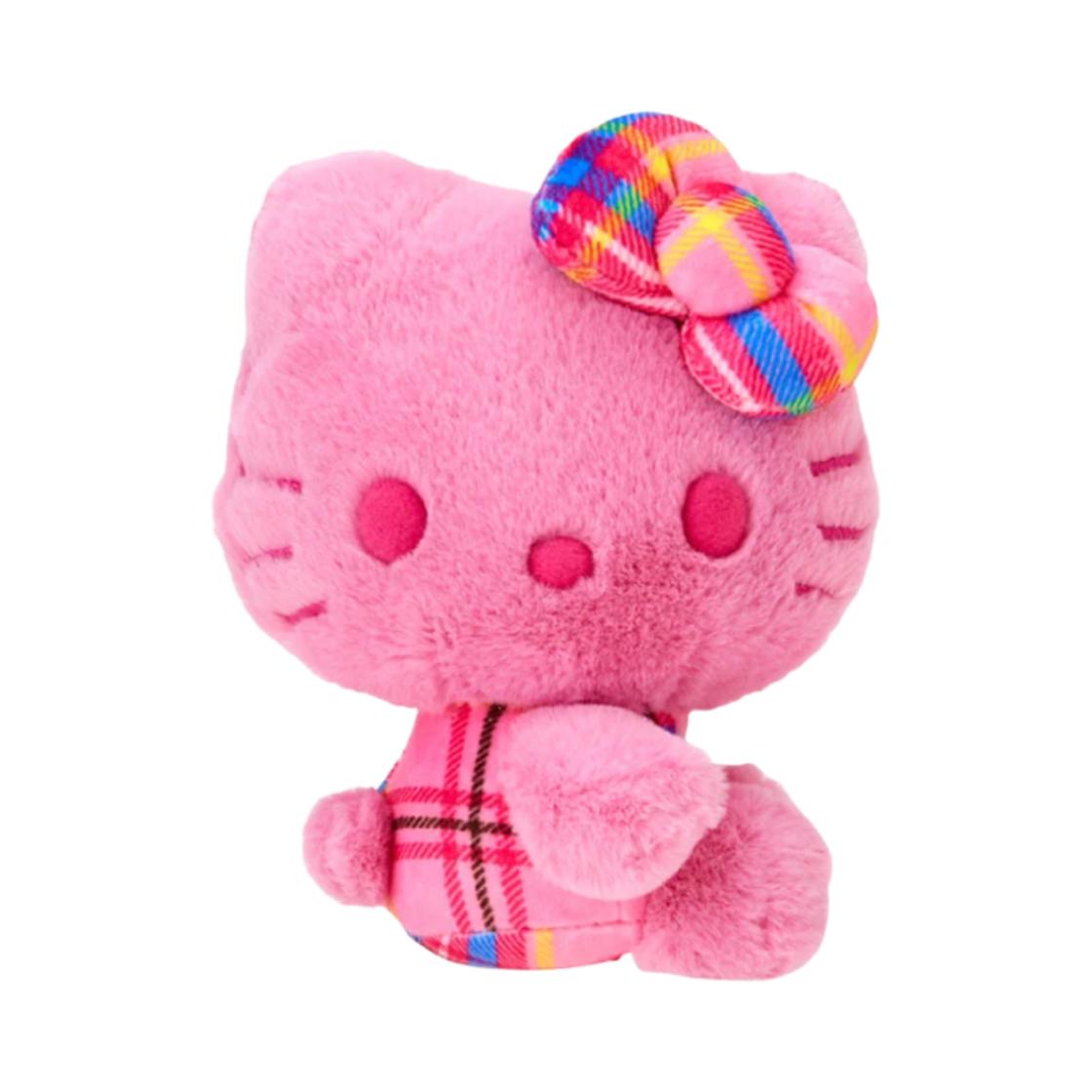 Sanrio Hello Kitty Pink Tartan Plush Toy Pink ONE SIZE