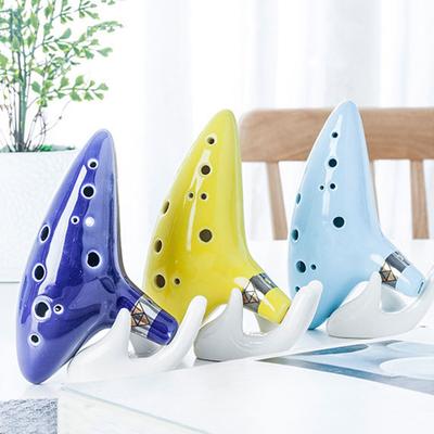 12 Hole Alto C Ocarina Portable Musical Instrument with Protective Bag