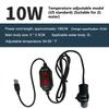 Mini Aquarium Heating Rod Fish Tank Aquarium Heater Submersible Thermostat Heater 18-34°C Adjustable Temperature USB Charging+
