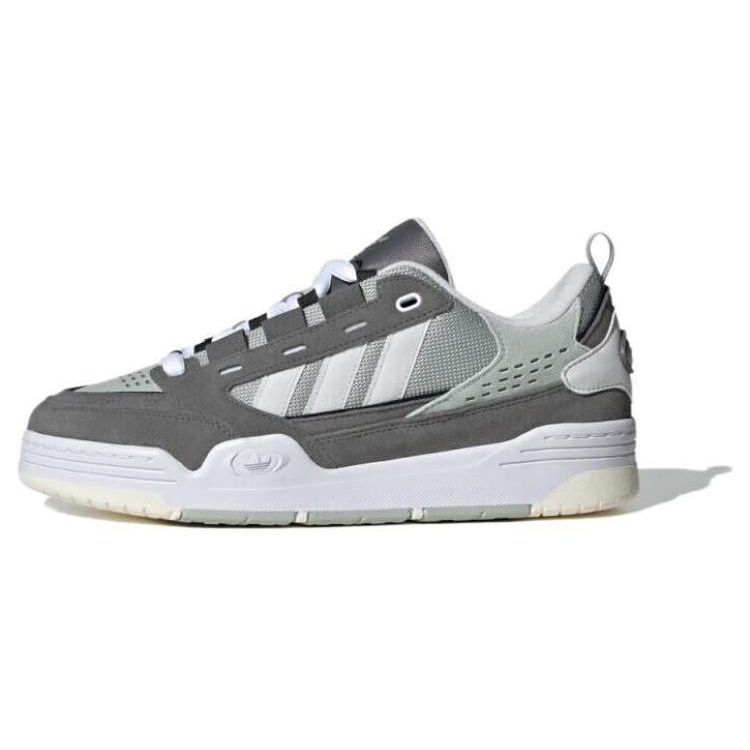 Adidas Originals Adi2000 Stoff Synthetisches Leder Bequem Langlebig Low-Top Skate Schuhe Unisex Sneaker Grau Grün IG1028