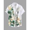 Men's Plus Size Summer Casual Shirt 3D Printed Hawaiian Shirt Beach Vacation Button Short Sleeved Shirt Men's Casual