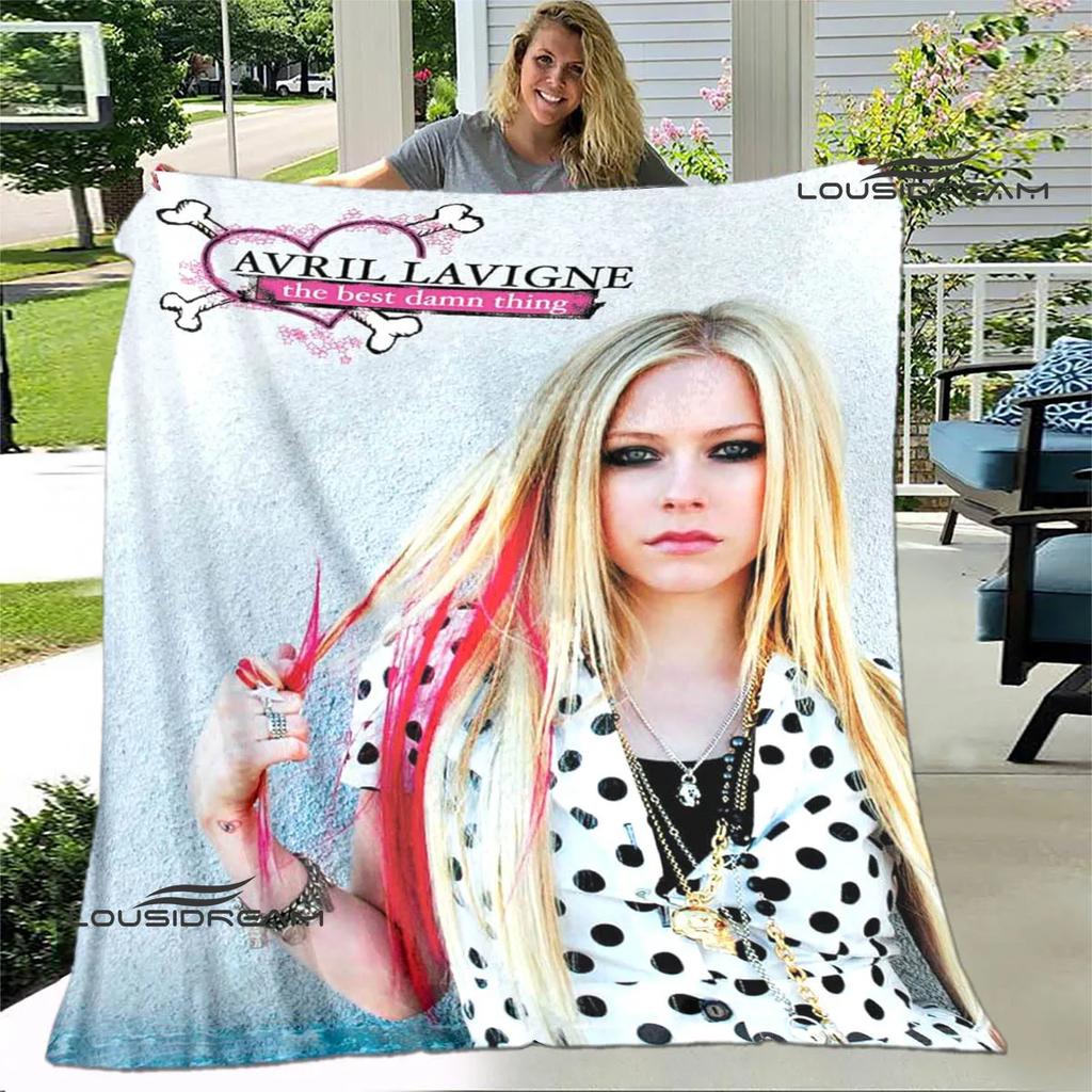 Singer AVRIL LAVIGNE Printed blanket Flannel Warm blankets Soft and comfortable blanket bed linings cubre cama Birthday Gift