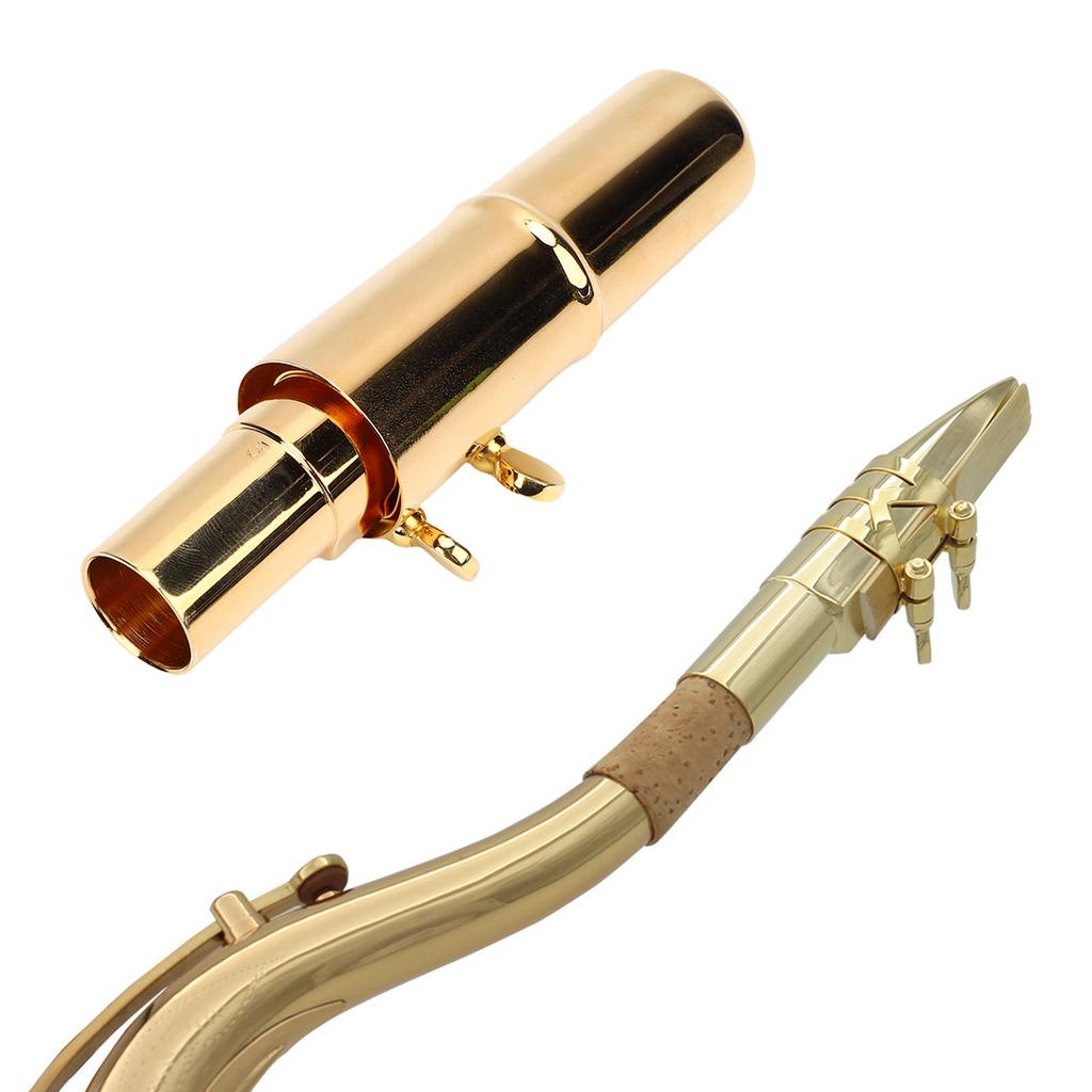   Saxophone Mouthpiece Brass Bb Sax Mouthpiece with   for Sax Professionals and Beginners 5#