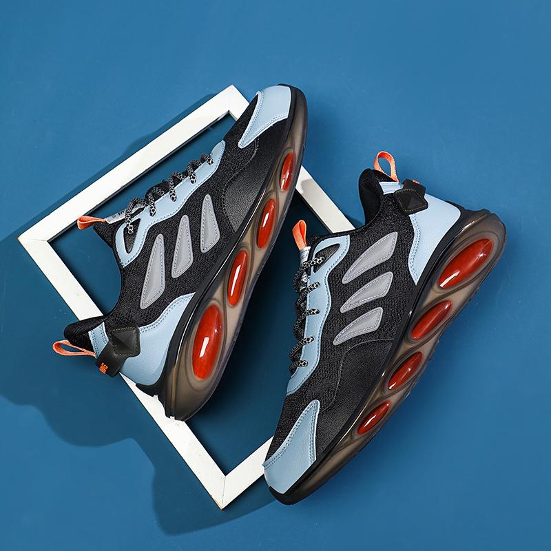 Мужская дышащая спортивная обувь для бега и фитнеса Four Seasons 44 чёрный/темно-зеленого — фото 3