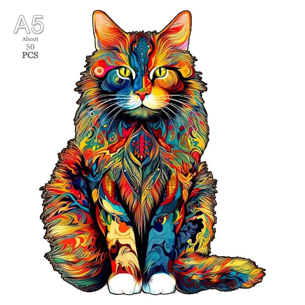 

150pcs Animal Wooden Puzzle designed for Adults Children A3 A5 3D Wood DIY Crafts Shaped Xmas Present Wooden Jigsaw Puzzle Bo -A8691