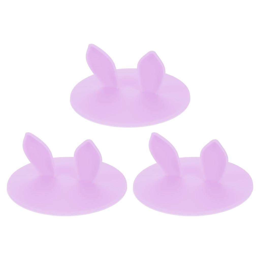 3/6Pcs Silicone Cup Lids 3.9 Inch Mug Cover Seal Rabbit Ear Silicone Cup Covers for Hot and Cold Drinks Cup Glass Cup Coffee Cup