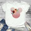 Cartoon Kawaii Tees Mickey Mouse Minnie Leopard Print T Shirt Funny Streetwear T-shirt Casual Tops Gift Unisex