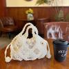 Handmade beaded woven bag retro celebrity temperament handbag hollow silk satin cheongsam bag