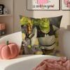 Hilarious Movie SShrek Cushion Cover Pillowcase Short Plush Invisible Zipper Room Sofa Cushion Cover