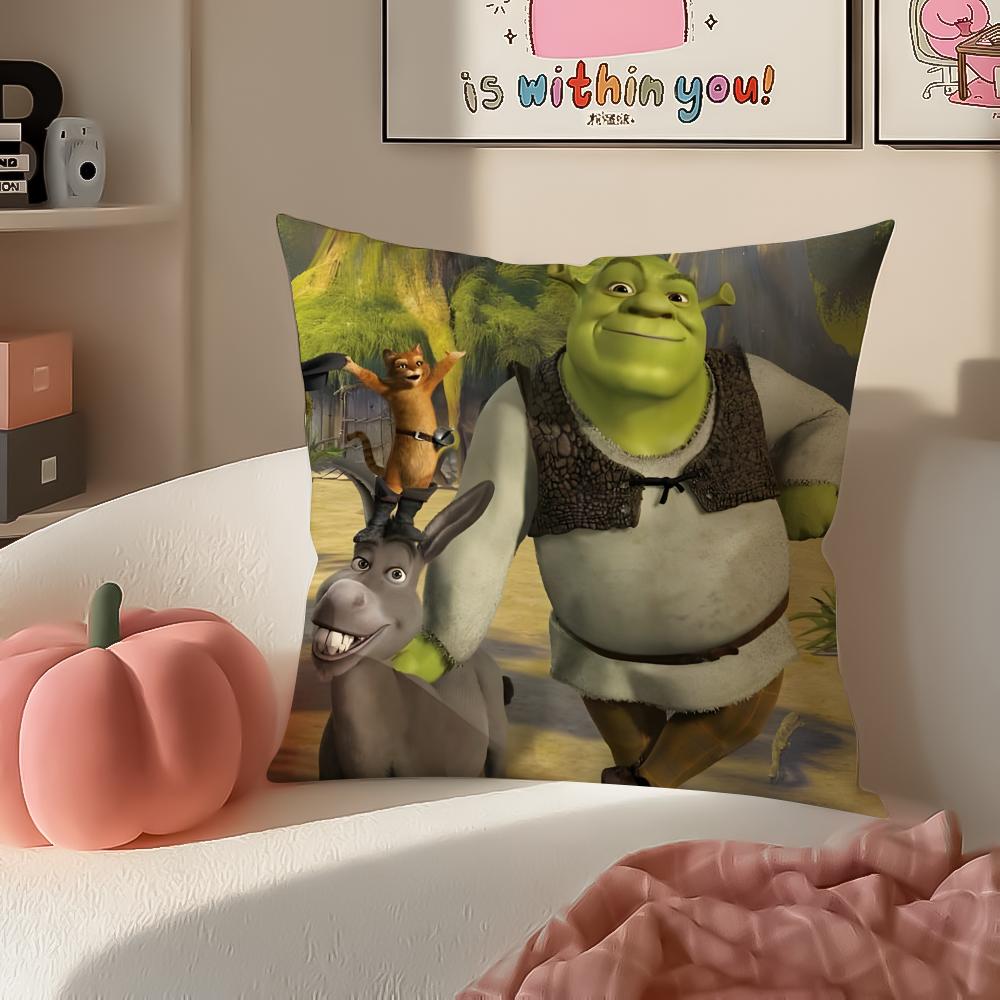 

Hilarious Movie SShrek Cushion Cover Pillowcase Short Plush Invisible zipper Room Sofa Cushion Cover 30X30cm