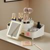 Luxury Cosmetics Organizer Makeup Storage Box with Mirror Integrated Dressing Table Cosmetics Rack Lipstick Storage Cabinet Box